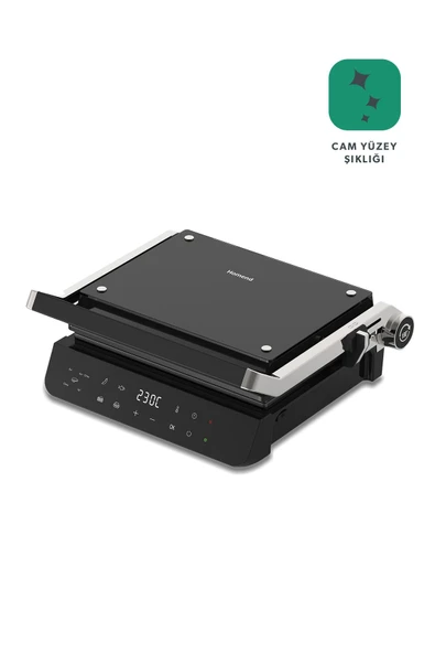 Grilliant 1343h Cam Yüzeyli, 5 Hazır Programlı, Döküm Plakalı, Ledli Konuşan Tost ve Izgara Makinesi - Resim 2