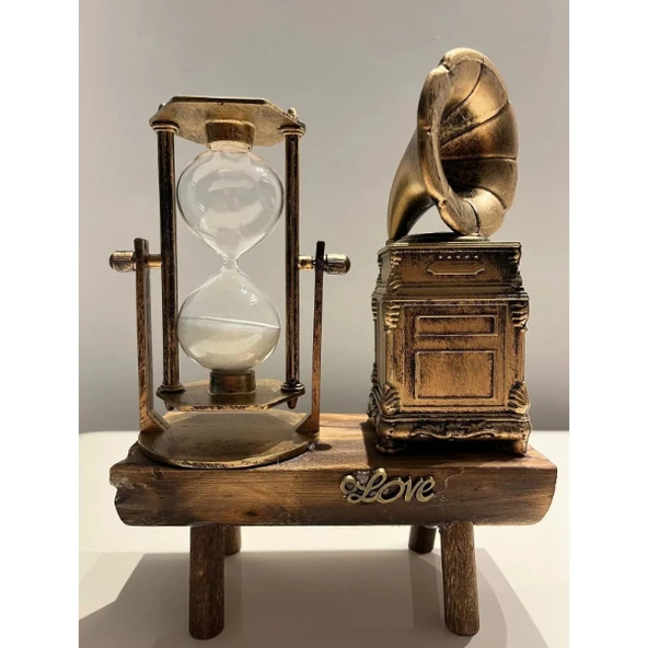 Gramofon Biblolu Kum Saati ürün görseli