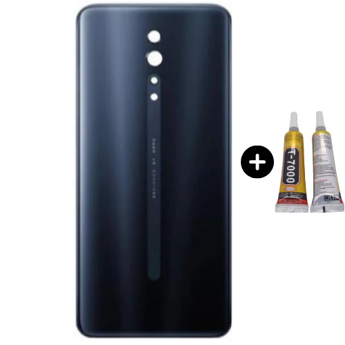 Oppo Reno Z Uyumlu Arka Pil Kapağı Siyah + B7000