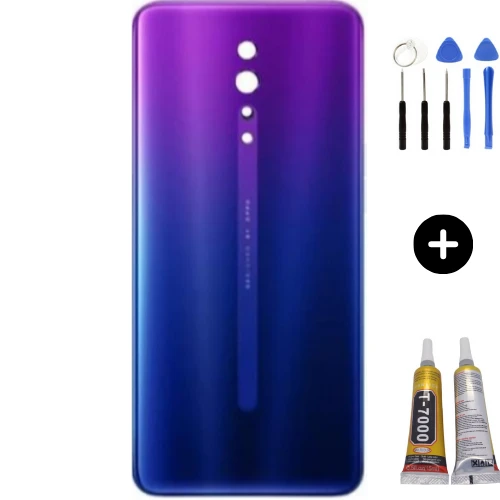 Oppo Reno Z Uyumlu Arka Pil Kapağı Mavi + Montaj Seti