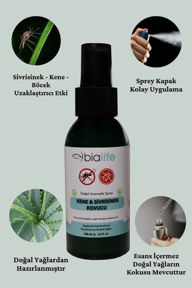 Kene & Sivrisinek Kovucu Doğal Aromatik Sprey 100 Ml - Doğal Sivrisinek Kovucu