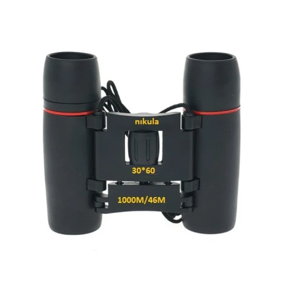 30X60 Cepte Taşımalı Kauçuk Kaplamalı Mini Dürbün Siyah ürün görseli