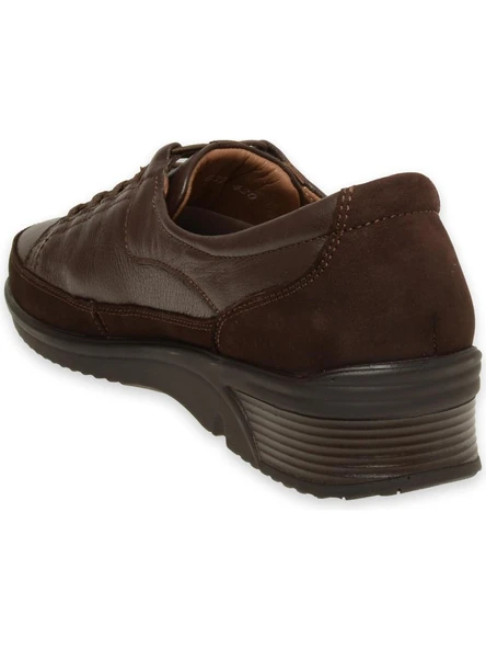 Forelli BETY 48201-G Kahve Kadın Deri Comfort Ayakkabı - 4