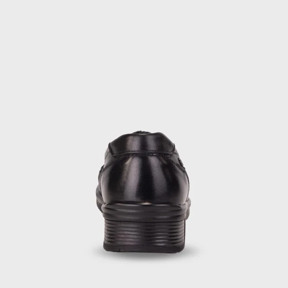 Forelli AMELIA 48002-G Siyah Kadın Günlük Deri Comfort Ayakkabı - 3