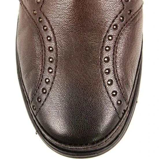 Forelli 25109-H Kahve Kadın Günlük Deri Comfort Ayakkabı - 5