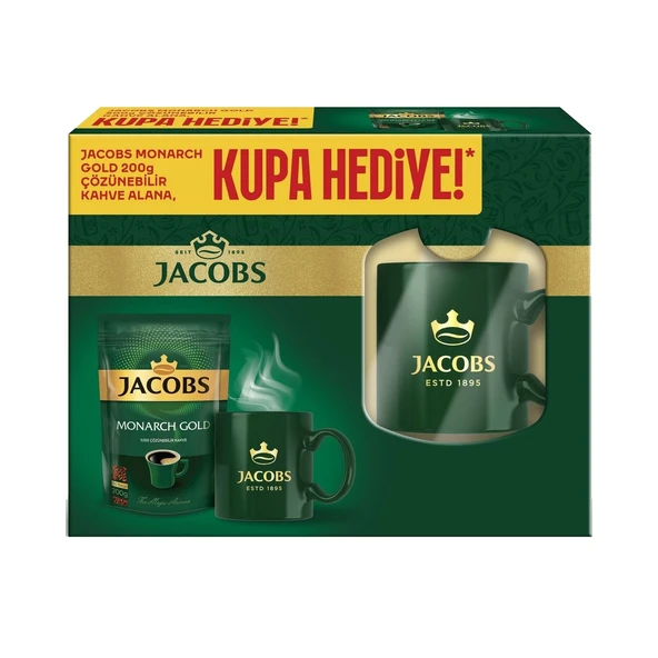 Jacobs Monarch Gold 200 gr Çözünebilir Kahve + Kupa Hediyeli x 2 Adet - 2