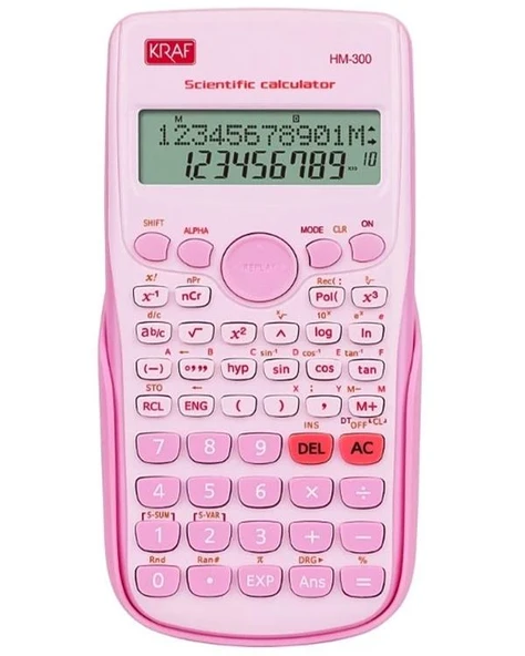 Kraf Bilimsel Fonksiyonlu Hesap Makinesi Pembe HM300 - 2