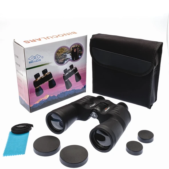 Breaker 20×50 Ct Profesyonel El Dürbünü - 1000m/56m - Siyah ürün görseli 1