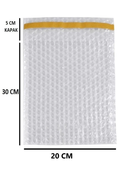 Balonlu Patpat Torba, Bantlı Baloncuklu Torba-Zarf 20Cm (En) X 30Cm(Boy)+5Cm(Kapak) 250 Adet) - Resim 3