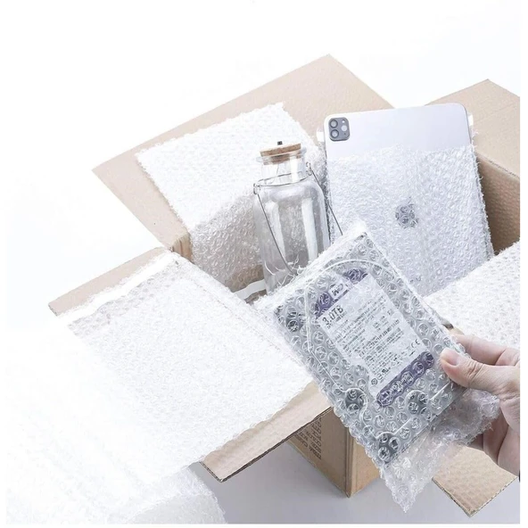 Balonlu Patpat Torba, Bantlı Baloncuklu Torba-Zarf 20Cm (En) X 30Cm(Boy)+5Cm(Kapak) 250 Adet) - Resim 2