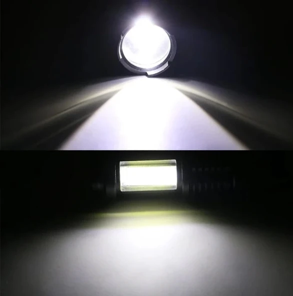 Wuben Wb-017 Zoomlu Şarjlı Cob Led Güçlü El Feneri - Resim 5