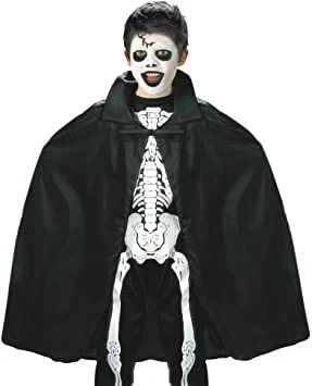 Siyah Renk Yakalı Halloween Pelerini 90 Cm - Resim 4