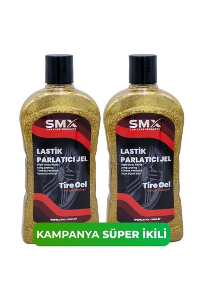 SMX Simli Jel Lastik Parlatıcı 500 Ml 2 Adet+ Sünger Hediye ürün görseli 1