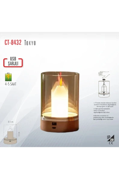 Cata CT-8432 TOKYO ŞARJLI MASA LAMBASI - Resim 3