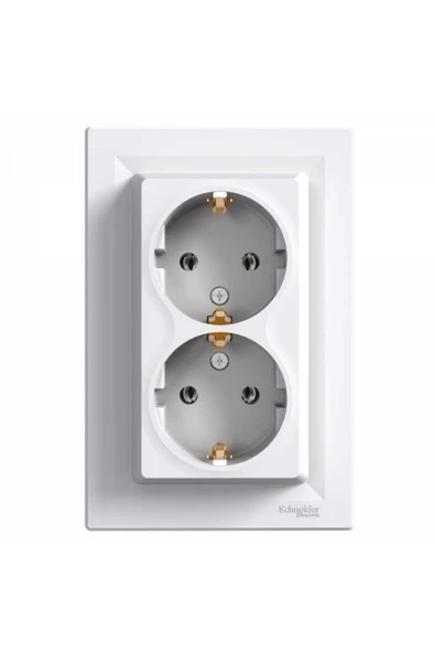 Schneider Electric Schneider Eph9900121 Asfora Beyaz Ikili Topraklı Priz Beyaz
