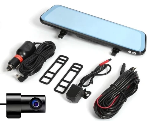MPIA CC66 Üç (Ön +İç+ Arka) Kameralı 9,66" Tam Ekran Aynalı Araç İçi Kamera  Wifi - 10