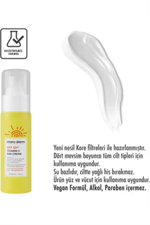 Maruderm C Vitamini İçerikli Güneş Kremi SPF50+ – Aydınlatıcı & Antioksidan Etki, 50 ml - Resim 4