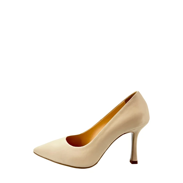 Hakiki Deri Stiletto Disparita 26301 İnce Topuk Kadın Ayakkabı - 4
