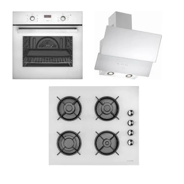 Eminçelik EC-AO 2163 W60-EC-CH 1454 RC W60-EC-AH 1240 WG60 ENG Beyaz Ankastre Set-7