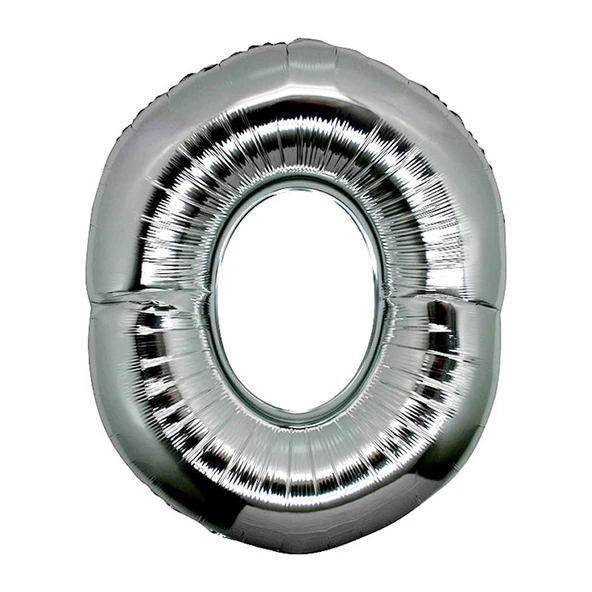 O Harf Folyo Balon Gümüş Renk  40 inç ürün görseli 1