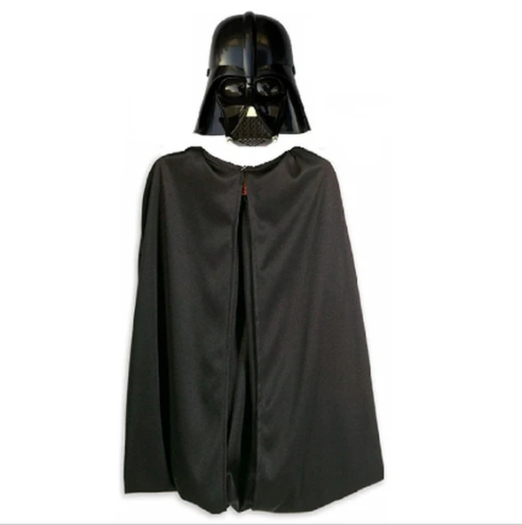 Çocuk Boy Yıldız Savaşları Star Wars Darth Vadet Maskesi ve 90 cm Pelerin Seti Siyah ürün görseli 1