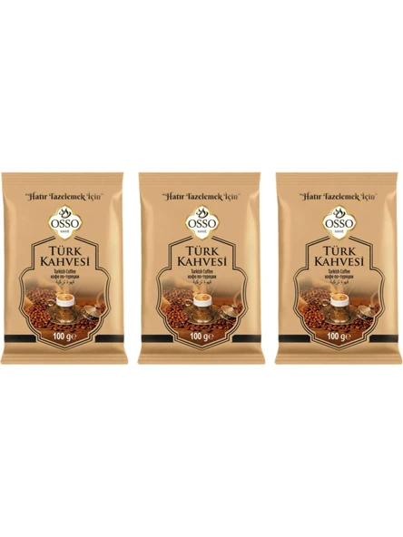 Osso 3'lü Türk Kahvesi(3X100=300 gr)