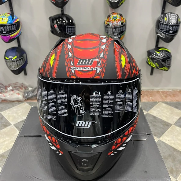 MTS M-801 SNAKE Full Face DRAGLAX RED - 5