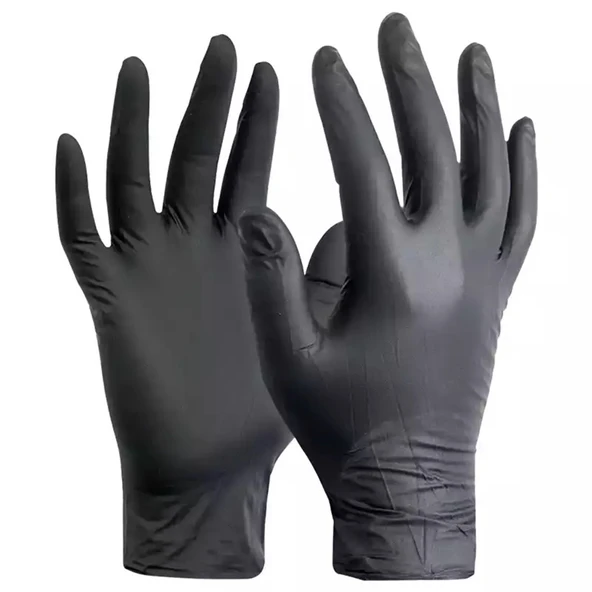 Koin Titan Extra Siyah Nitril Muayene Eldiveni Pudrasız Ultra Strong Large L - 2