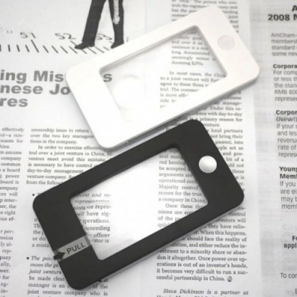 Iphone Şekli Led Işıkları Ile Led Aydınlatmalı 3X-5X Okuma Büyüteç - 2