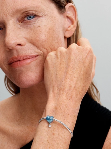 Pandora Sıcak Hava Balonu Kalp Charm 925 ayar gümüş - Resim 5