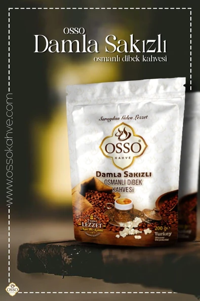 Osso 6'li Damla Sakızlı Osmanlı Dibek Kahvesi(6X200=1200gr) - 2