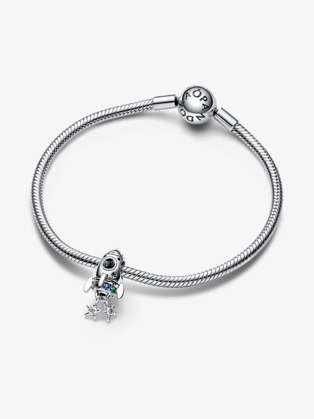 Pandora Uzay Sevgisi Roket Charm 925 ayar gümüş - Resim 3