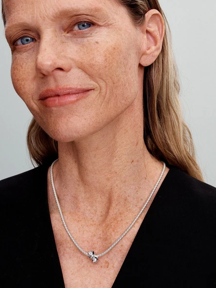 Pandora Işıltılı Fiyonk Charm 925 ayar gümüş - Resim 4