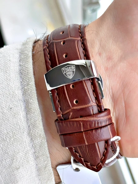 TI-591F TIGER OTOMATİK ÇELİK ERKEK SAATİ - Resim 3