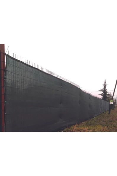 Filexus %95'lik 6m x 30m Gölgelik-Bahçe Çit Filesi-Şeritli Halkalı - Koyu Yeşil - 3