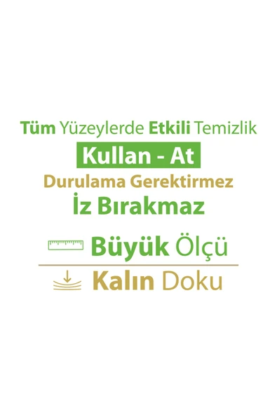 Turco Doğadan Pratik Yüzey Temizlik Havlusu Yeşil Sabun Lavanta Limon 3x100 - 3