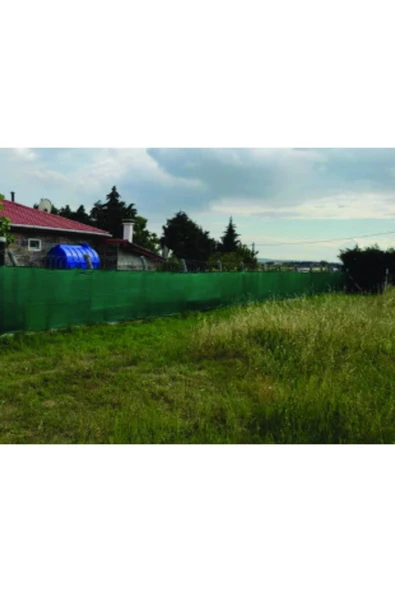 Filexus %95'lik 5m x 40m Gölgelik-Bahçe Çit Filesi-Şeritli Halkalı - Koyu Yeşil - 7