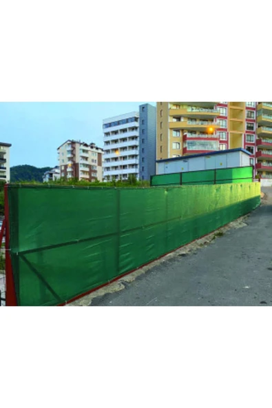 Filexus %95'lik 5m x 40m Gölgelik-Bahçe Çit Filesi-Şeritli Halkalı - Koyu Yeşil - 4