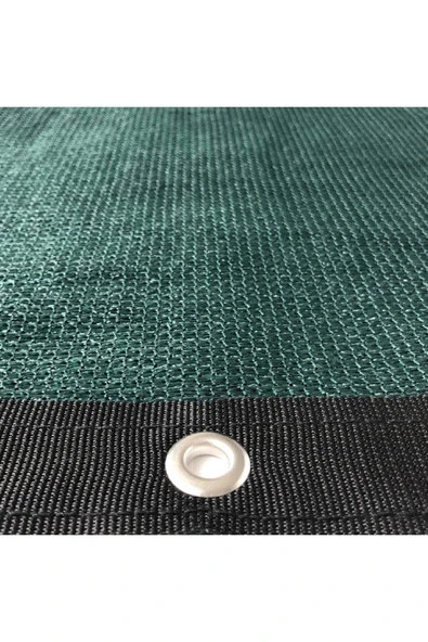 Filexus %95'lik 3m X 22m Gölgelik-bahçe Çit Filesi-Premium Şeritli Halkalı - Koyu Yeşil - 2