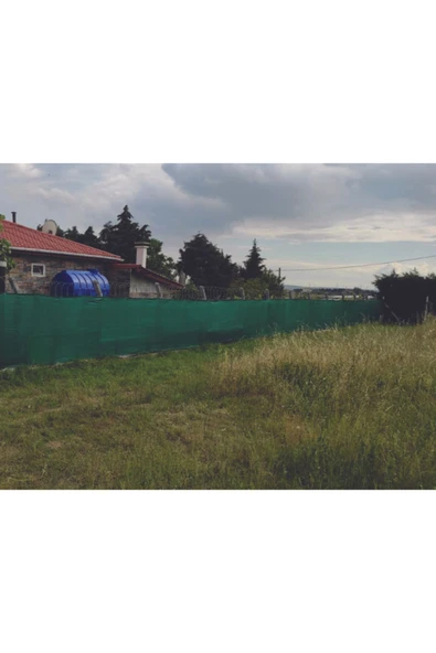 Filexus %95'lik 4m x 40m Gölgelik-Bahçe Çit Filesi-Şeritli Halkalı - Koyu Yeşil - 7