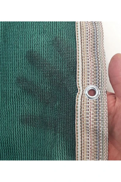 HRN Textile %95 Güneş Geçirmez Gölgelik File, Gölgeleme Tülü, Çit Filesi, Balkon Gölgeliği 20x10 M2 -koyu Yeşil