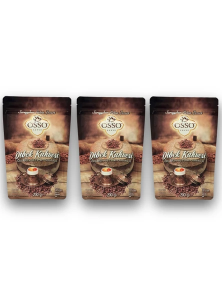 Osso 3’lü Dibek Kahvesi(3X200=600gr)