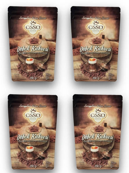 Osso 4'lü Dibek Kahvesi(4X200=800gr)