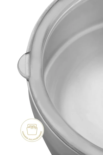 6 Parça Aldip Çelik Saklama Kabı Seti 3'lü (16-18-20 cm) - Şeffaf Kapaklı Metal Saklama Kabı - Resim 3