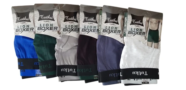 Tutku Erkek LION Spor Boxer 6'lı  0123 Kombin - 1