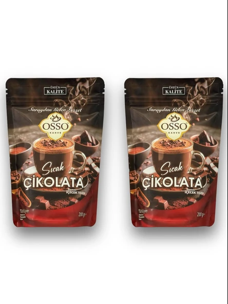 Osso 2'li Sıcak Çikolata(2X200=400Gr)