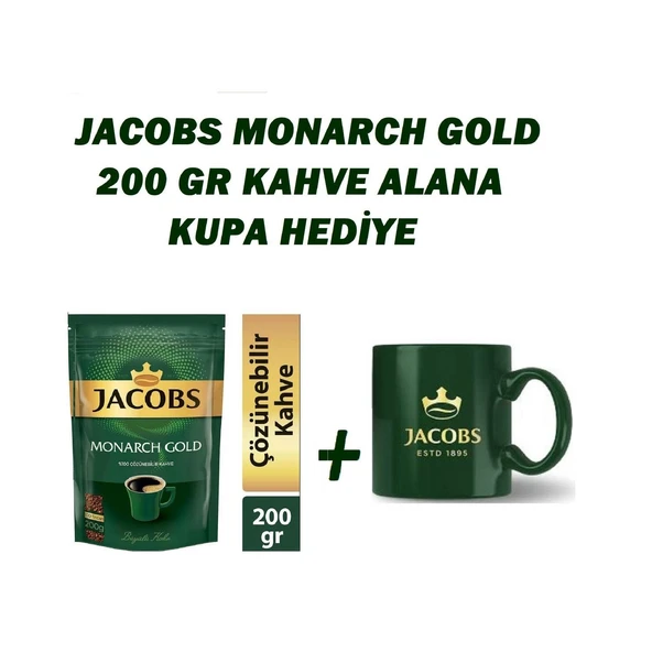 Jacobs Monarch Gold 200 gr Çözünebilir Kahve + Kupa Hediyeli x 4 Adet - 3