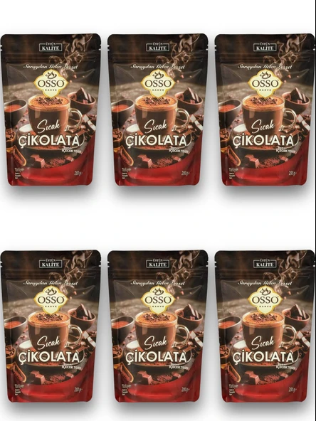 Osso 6’Lİ Sıcak Çikolata(6X200=1200Gr)
