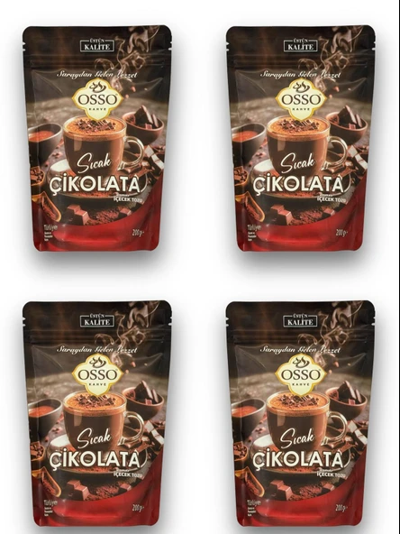 Osso 4'lü Sıcak Çikolata(4X200=800Gr)