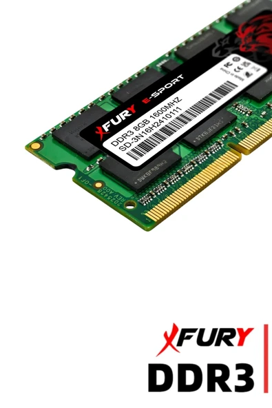 FURY E-SPORT DDR3 8Gb 1600Mhz Notebook Ram Bellek 1x8GB - 4